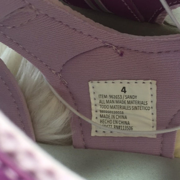 KHOMBU GIRLS LAVENDER/PURPLE VELCRO STRAPS SANDALS - Picture 8 of 8